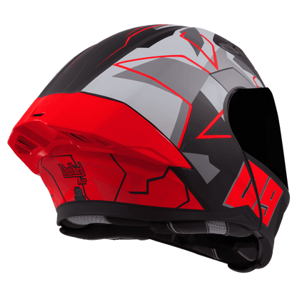 STEELBIRD SBA-20 ISS 09 HELMET - GLOSSY BLACK WITH RED