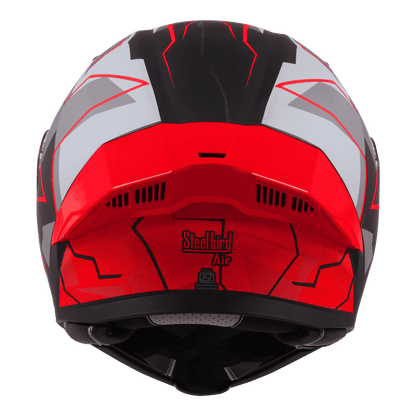 STEELBIRD SBA-20 ISS 09 HELMET - GLOSSY BLACK WITH RED