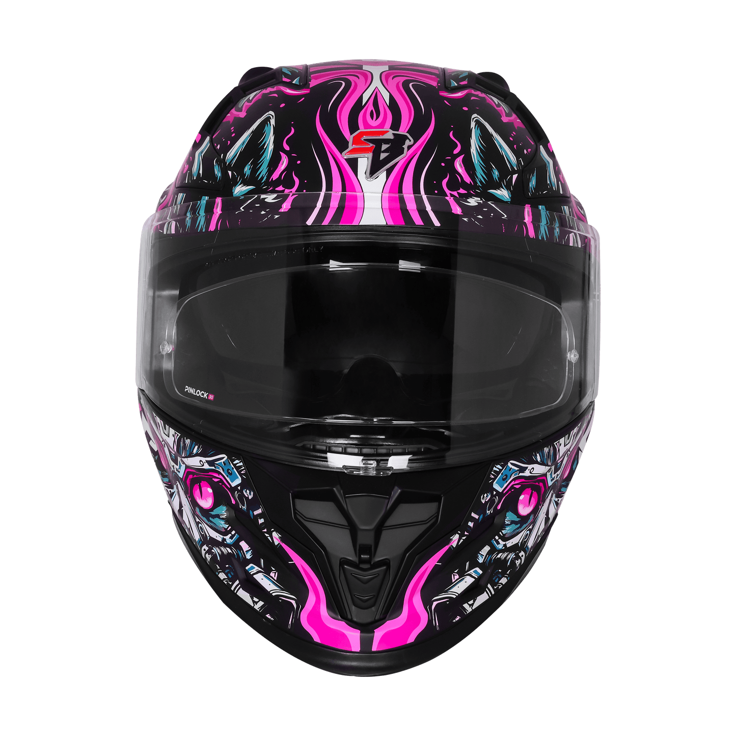 STEELBIRD SBH-61 ISS SXE SP1 HELMET - GLOSSY BLACK WITH PURPLE
