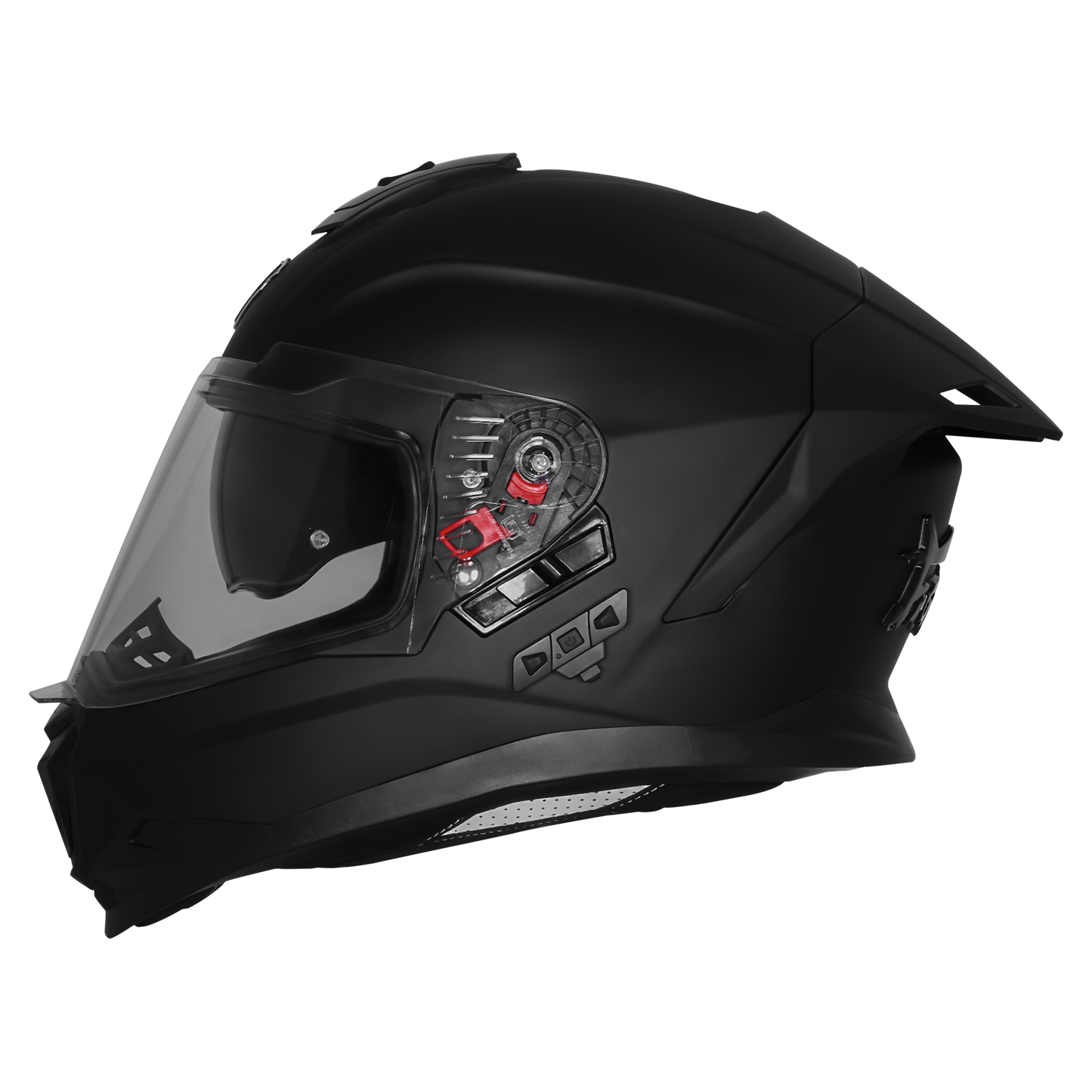 STEELBIRD SBH-57 ISS BT FIGHTER BASS X HELMET - GLOSSY BLACK