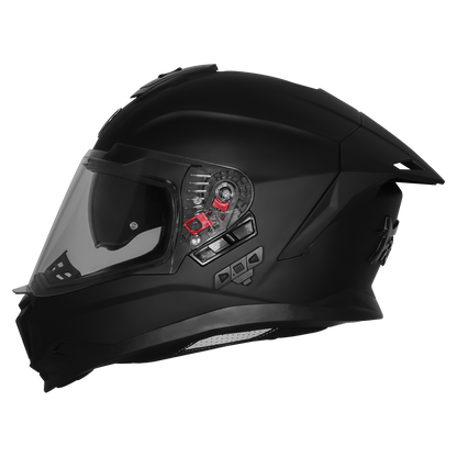 STEELBIRD SBH-57 ISS BT FIGHTER BASS X HELMET - GLOSSY BLACK