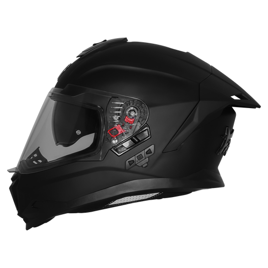 STEELBIRD SBH-57 ISS BT FIGHTER BASS X HELMET - GLOSSY BLACK
