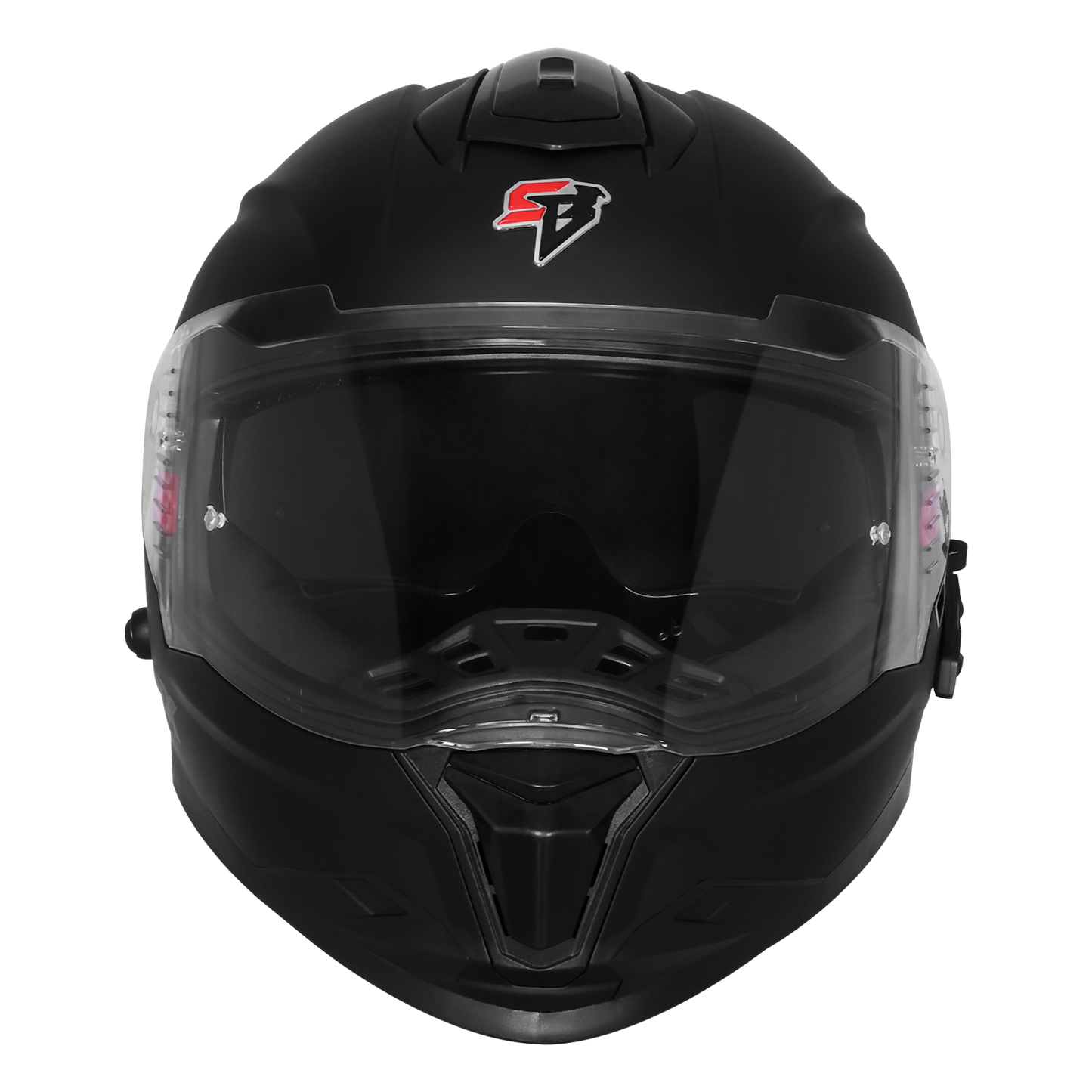 STEELBIRD SBH-57 ISS BT FIGHTER BASS X HELMET - GLOSSY BLACK