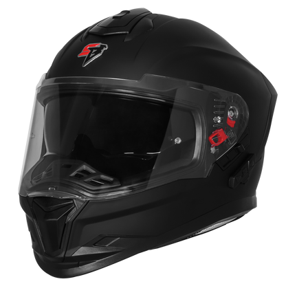 STEELBIRD SBH-57 ISS BT FIGHTER BASS X HELMET - GLOSSY BLACK