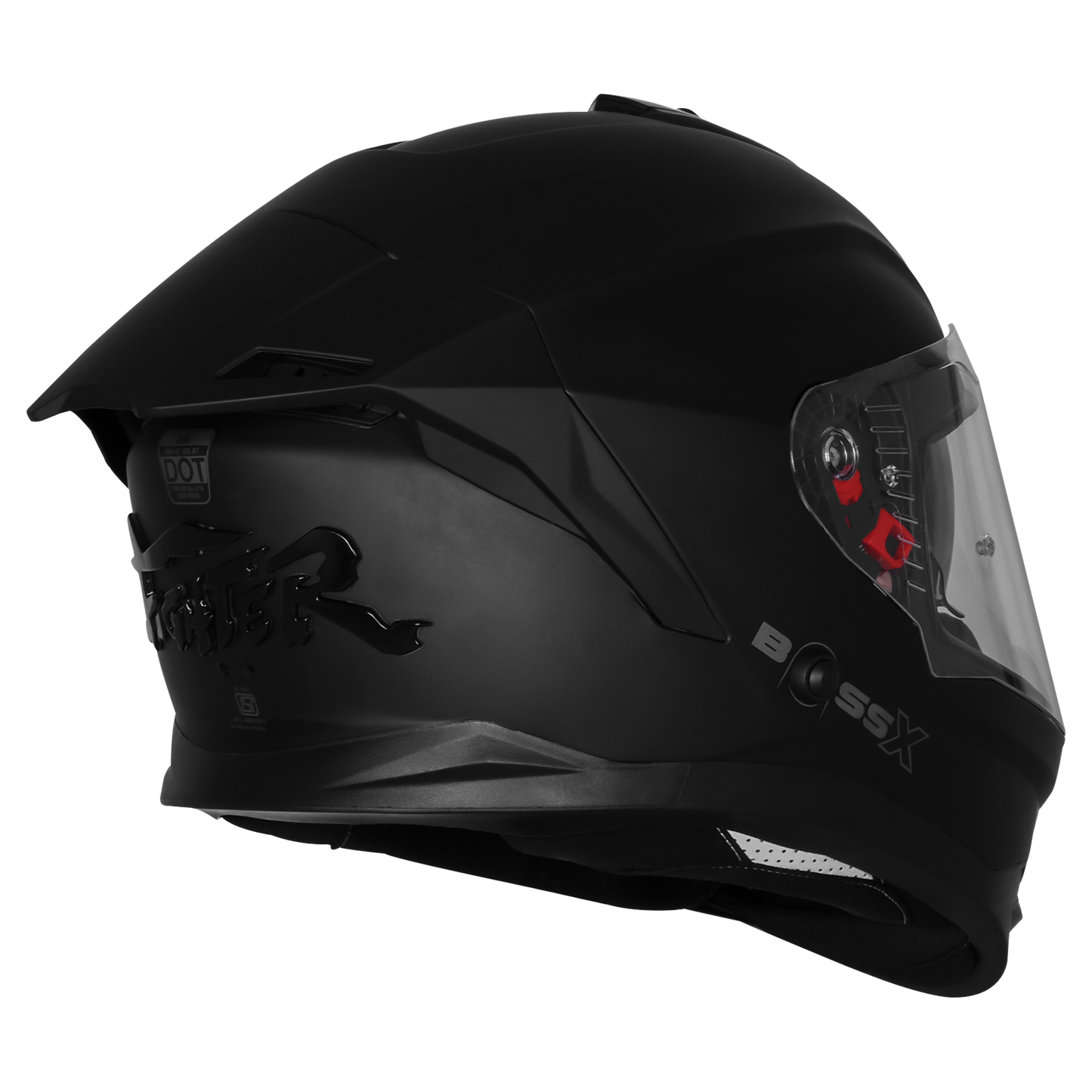 STEELBIRD SBH-57 ISS BT FIGHTER BASS X HELMET - GLOSSY BLACK