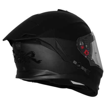 STEELBIRD SBH-57 ISS BT FIGHTER BASS X HELMET - GLOSSY BLACK