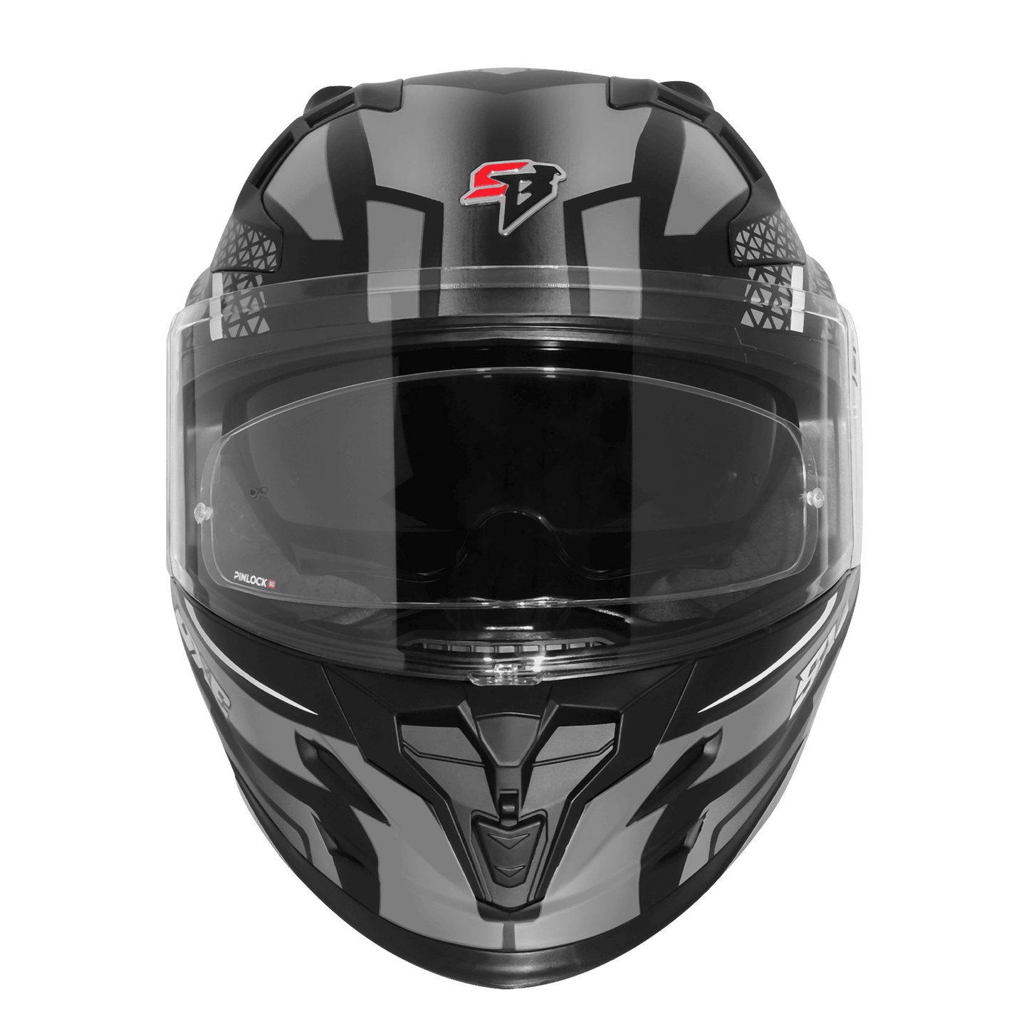 STEELBIRD SBH-61 ISS SXE SP3 HELMET - GLOSSY BLACK WITH GREY