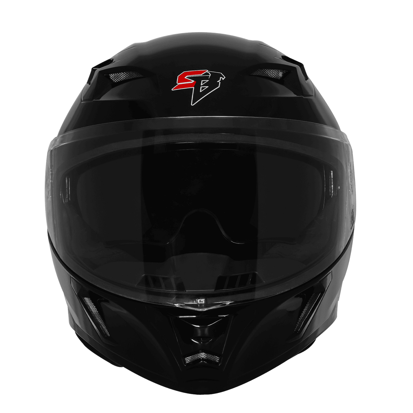 STEELBIRD SBA-11 ISS Dual Visor with Red Light Helmet - Glossy Black