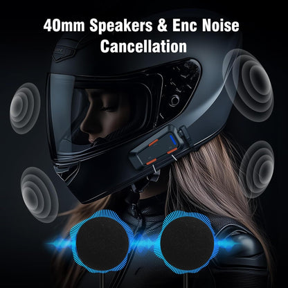 EDYELL C1 Helmet Bluetooth Headsets - IPX5 Waterproof