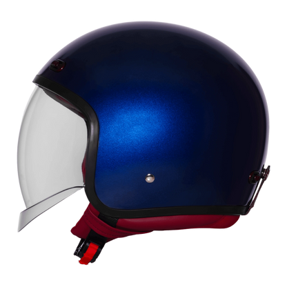 STEELBIRD SBH-67 VINTAGE DOT 5.O HELMET - GLOSSY ARMADA BLUE