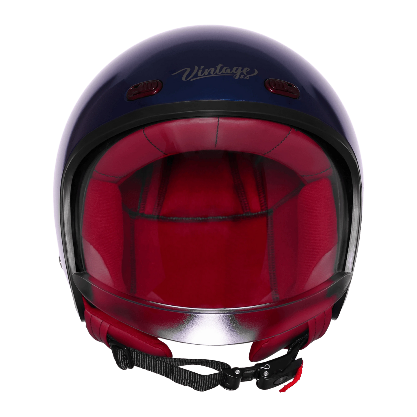 STEELBIRD SBH-67 VINTAGE DOT 5.O HELMET - GLOSSY ARMADA BLUE