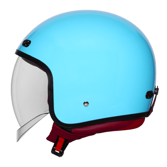 STEELBIRD SBH-67 VINTAGE DOT 5.O HELMET - GLOSSY JAZZ BLUE