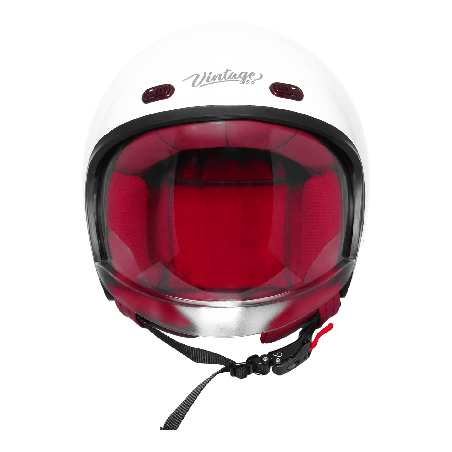 STEELBIRD SBH-67 VINTAGE DOT 5.O HELMET - GLOSSY WHITE