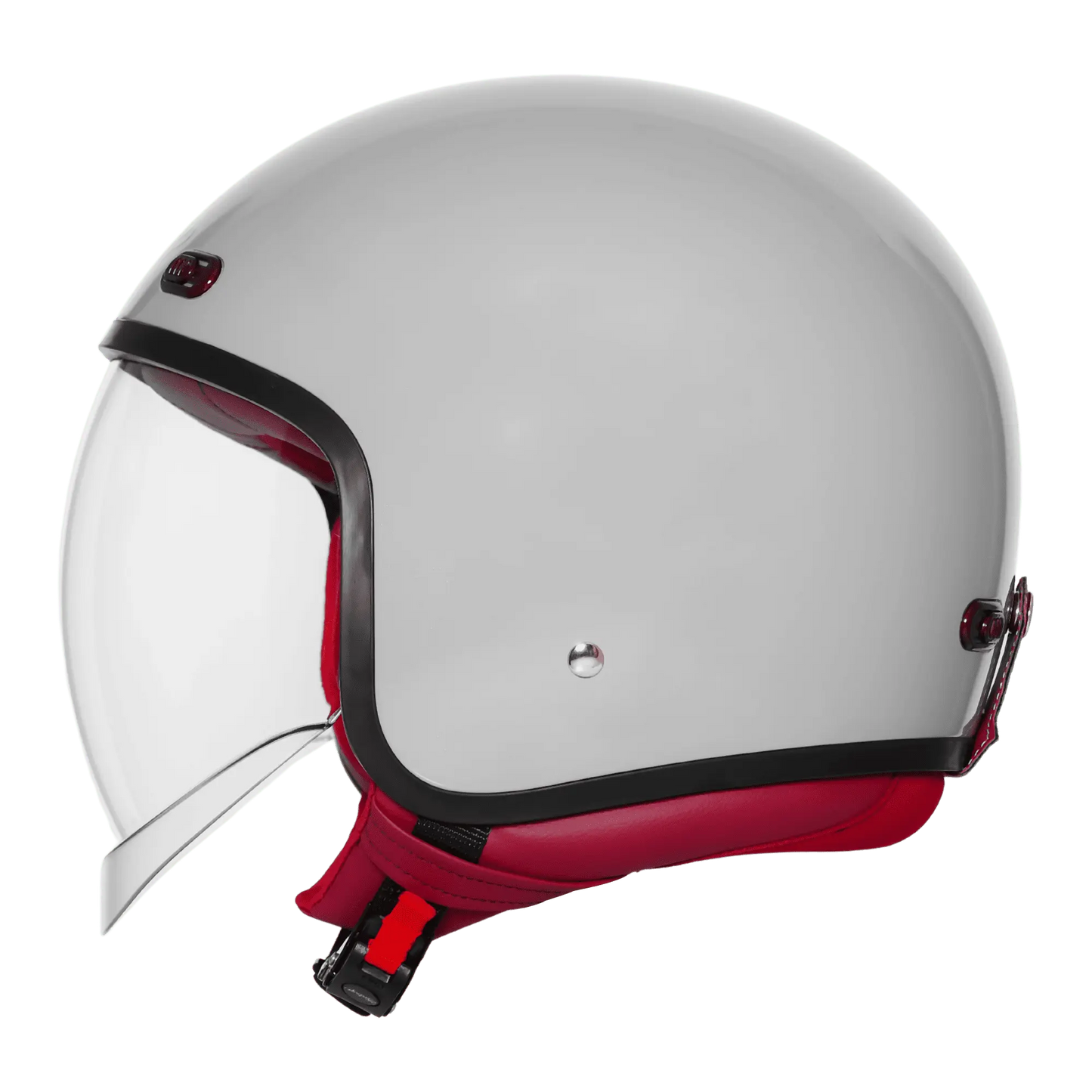 STEELBIRD SBH-67 VINTAGE DOT 5.O HELMET - GLOSSY TITANIUM GREY