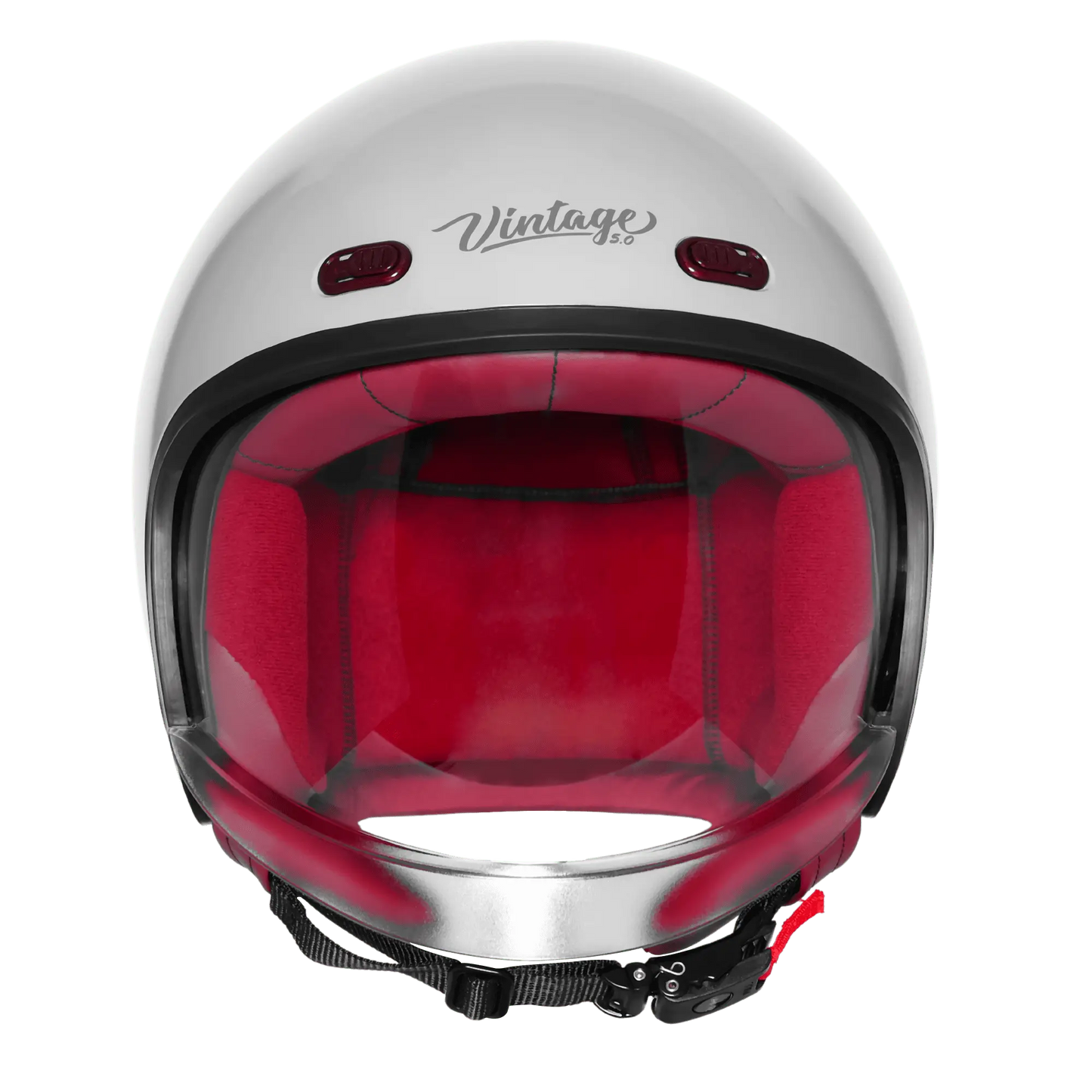 STEELBIRD SBH-67 VINTAGE DOT 5.O HELMET - GLOSSY TITANIUM GREY