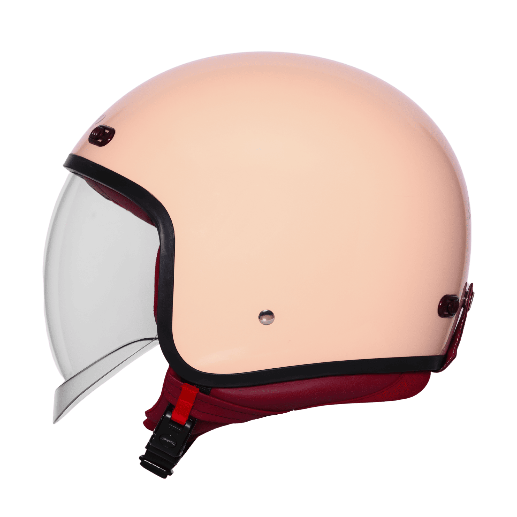 STEELBIRD SBH-67 VINTAGE DOT 5.O HELMET - GLOSSY CORAL PEACH