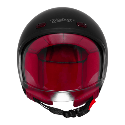 STEELBIRD SBH-67 VINTAGE DOT 5.O HELMET - MATT BLACK