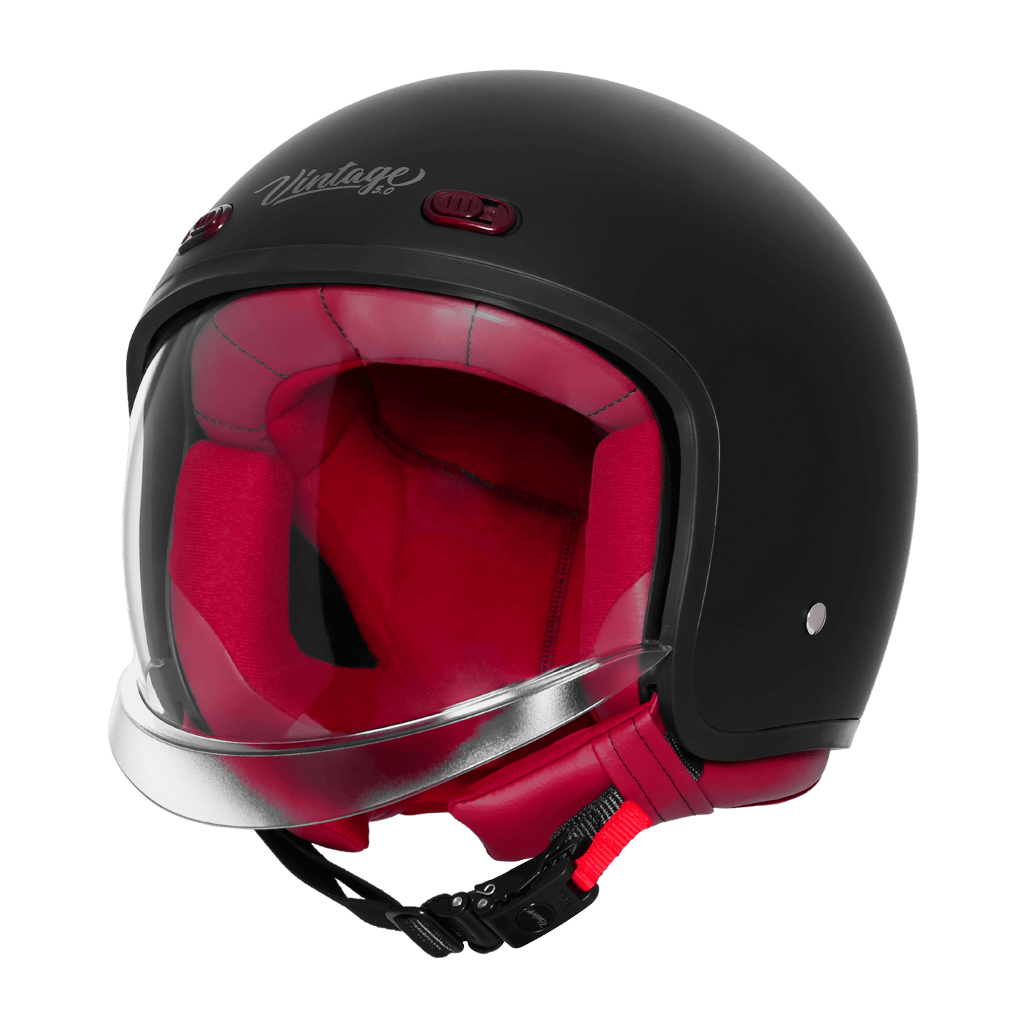STEELBIRD SBH-67 VINTAGE DOT 5.O HELMET - MATT BLACK