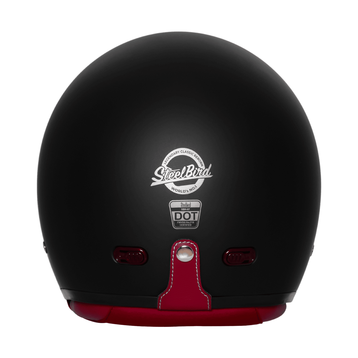 STEELBIRD SBH-67 VINTAGE DOT 5.O HELMET - MATT BLACK