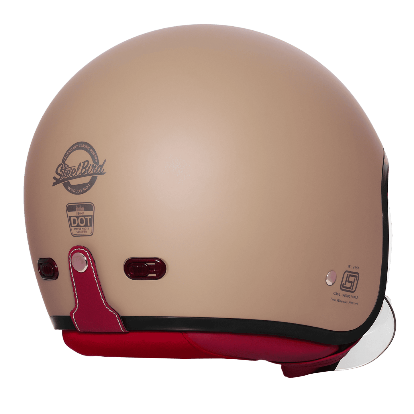 STEELBIRD SBH-67 VINTAGE DOT 5.O HELMET - MATT DESERT STORM