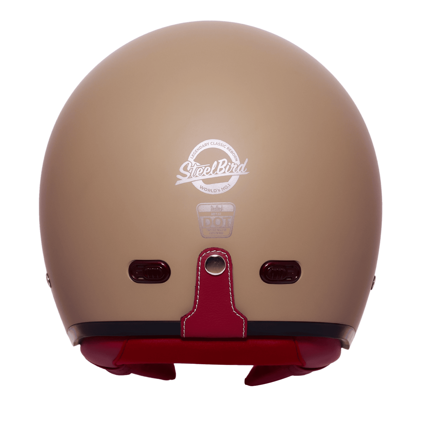 STEELBIRD SBH-67 VINTAGE DOT 5.O HELMET - MATT DESERT STORM