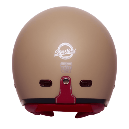 STEELBIRD SBH-67 VINTAGE DOT 5.O HELMET - MATT DESERT STORM