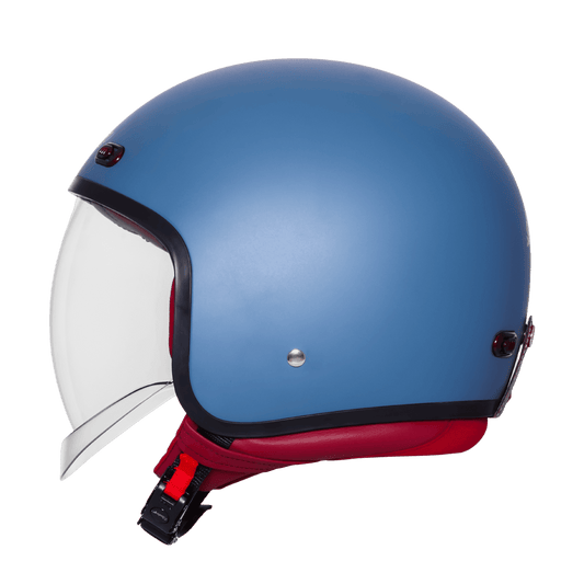STEELBIRD SBH-67 VINTAGE DOT 5.O HELMET - MATT SQUADRON BLUE