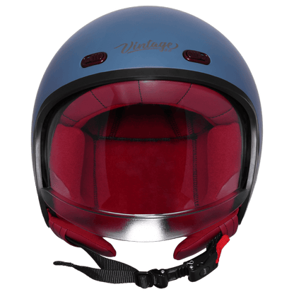 STEELBIRD SBH-67 VINTAGE DOT 5.O HELMET - MATT SQUADRON BLUE
