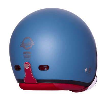 STEELBIRD SBH-67 VINTAGE DOT 5.O HELMET - MATT SQUADRON BLUE