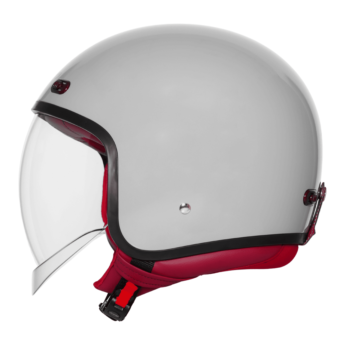 STEELBIRD SBH-67 VINTAGE DOT 5.O HELMET - GLOSSY/MATT TITANIUM GREY