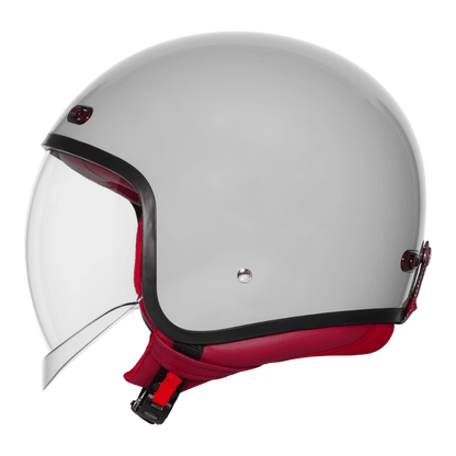 STEELBIRD SBH-67 VINTAGE DOT 5.O HELMET - GLOSSY/MATT TITANIUM GREY
