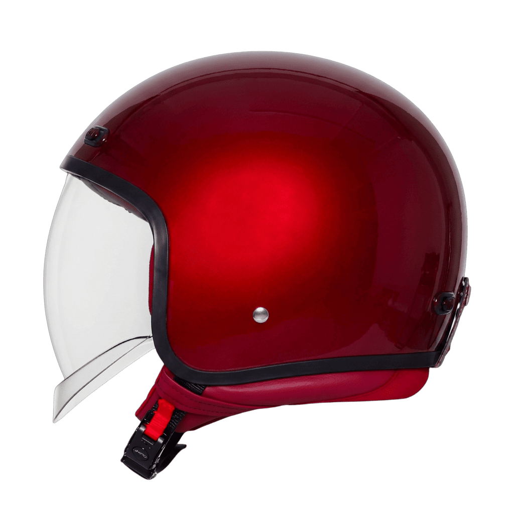 STEELBIRD SBH-67 VINTAGE DOT 5.O HELMET - GLOSSY CHERRY RED