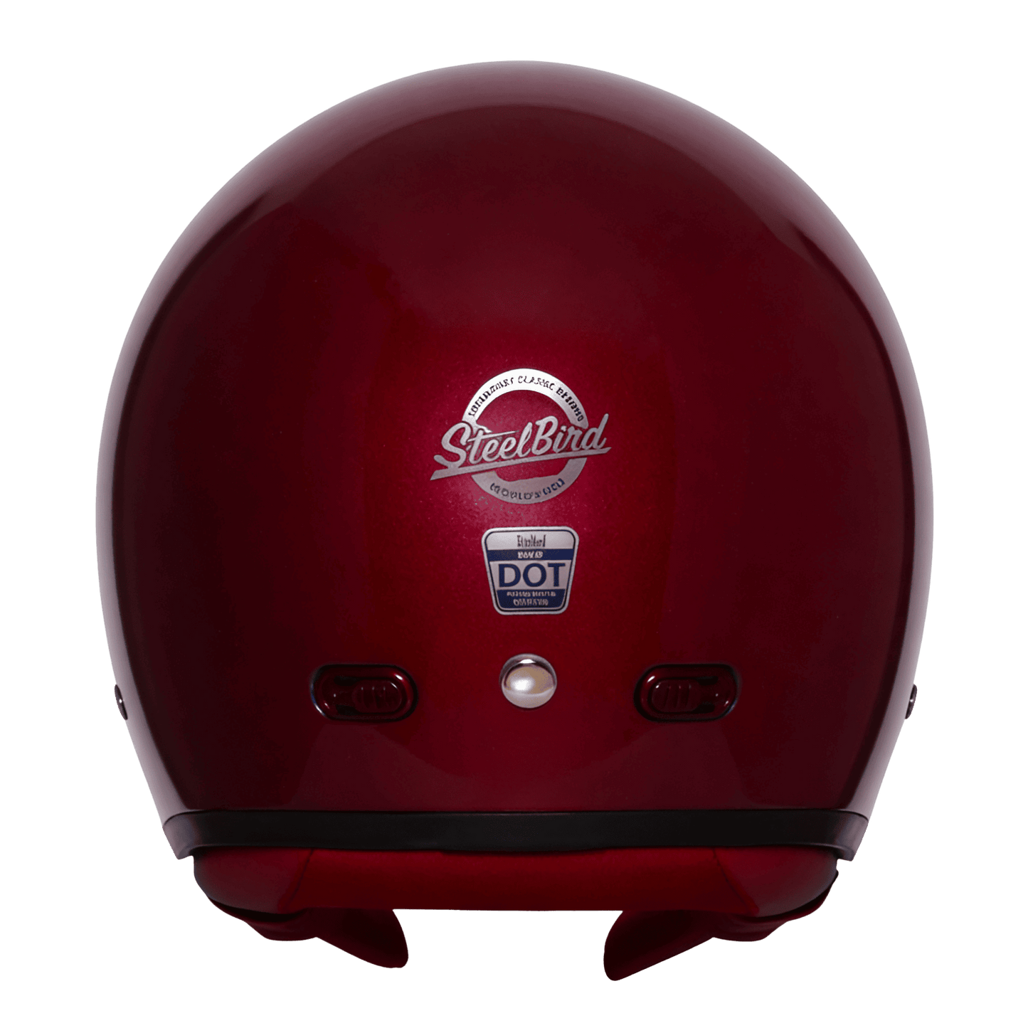 STEELBIRD SBH-67 VINTAGE DOT 5.O HELMET - GLOSSY CHERRY RED