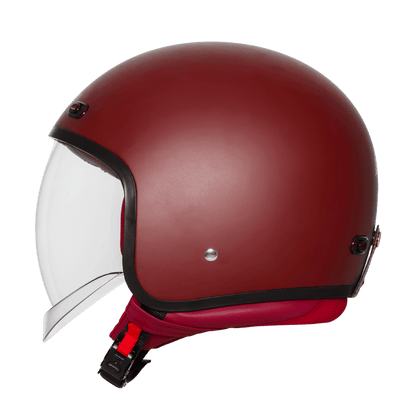 STEELBIRD SBH-67 VINTAGE DOT 5.O HELMET - MATT MAROON