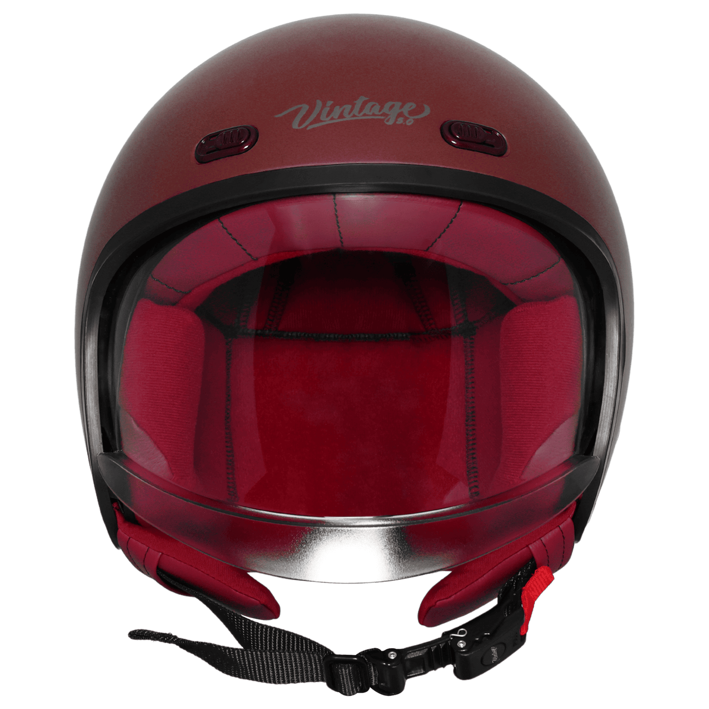 STEELBIRD SBH-67 VINTAGE DOT 5.O HELMET - MATT MAROON