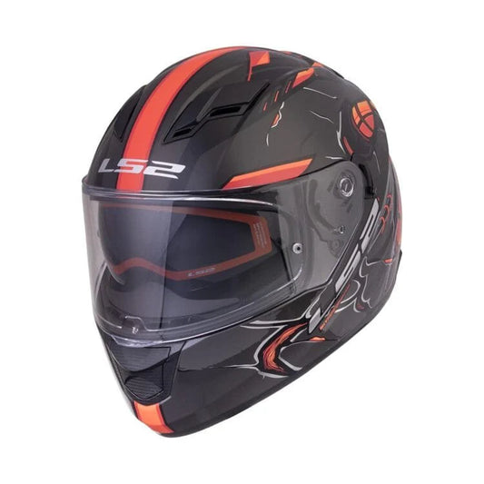 LS2 FF320 Stream Evo Zuko Helmet - Black Hi-Viz Orange