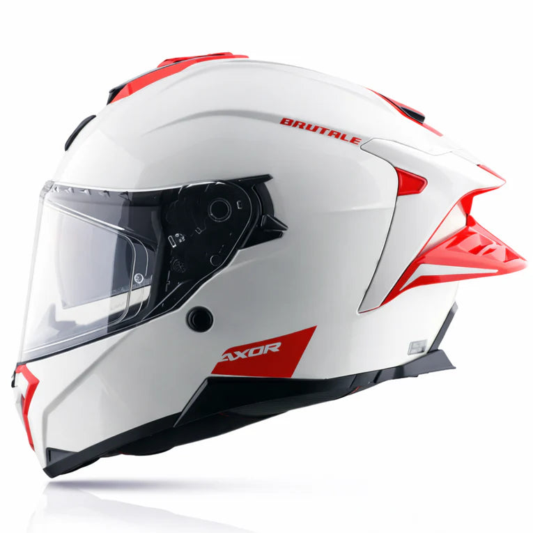 AXOR Brutale Corsa Dual Spoiler Helmet - White Red