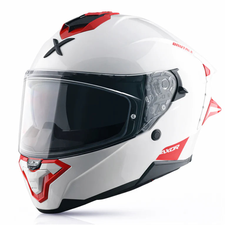 AXOR Brutale Corsa Dual Spoiler Helmet - White Red