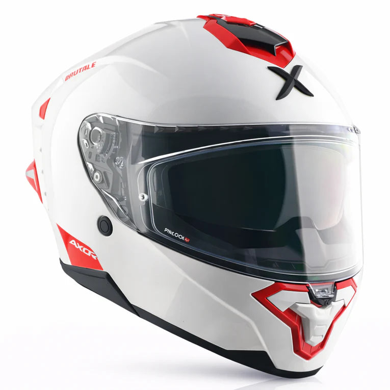AXOR Brutale Corsa Dual Spoiler Helmet - White Red