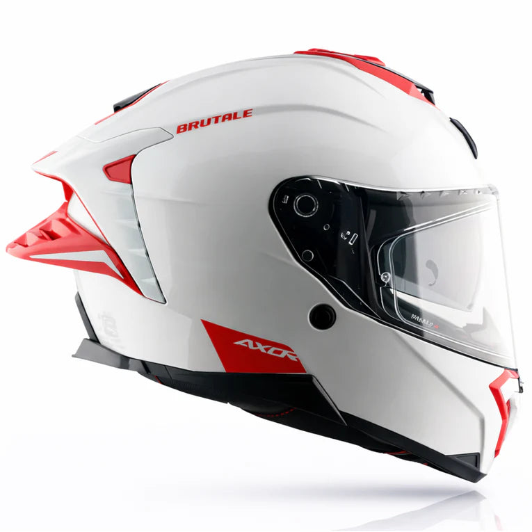 AXOR Brutale Corsa Dual Spoiler Helmet - White Red
