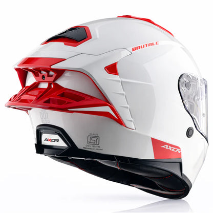 AXOR Brutale Corsa Dual Spoiler Helmet - White Red