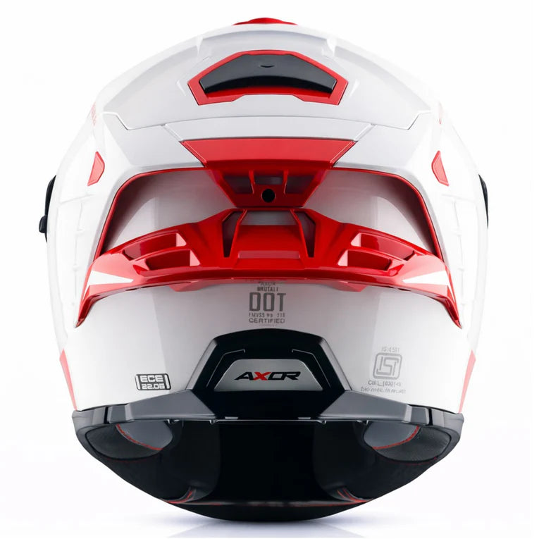 AXOR Brutale Corsa Dual Spoiler Helmet - White Red
