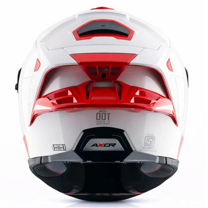 AXOR Brutale Corsa Dual Spoiler Helmet - White Red