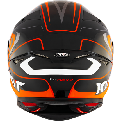 KYT TT-Revo Overtech Helmet - Black Orange