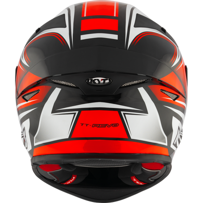 KYT TT-Revo Tourist Helmet - Red Fluo