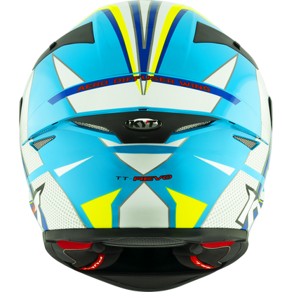 KYT TT-Revo Grand Prix Helmet - White/Light Blue
