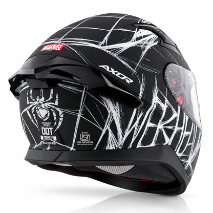 AXOR Apex Marvel Spider Man Edition Helmet - DULL BLACK WHITE