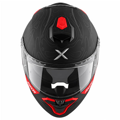 AXOR Brutale Airwaves Dual Spoiler Helmet - Dull Black Red