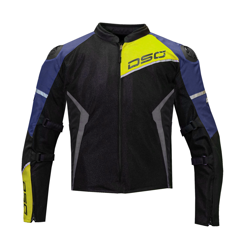 DSG Apex Air-Flow Riding Jacket Racing Blue Grey Yellow Fluo