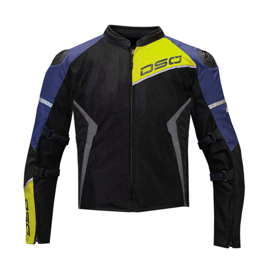 DSG Apex Air-Flow Riding Jacket Racing Blue Grey Yellow Fluo